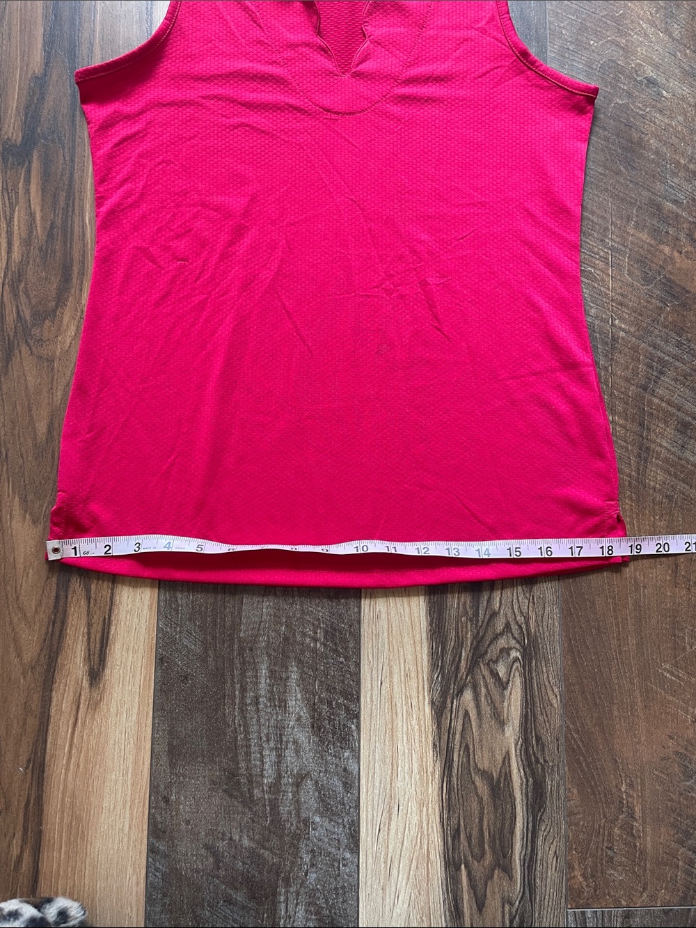 Pebble Beach Dry-Luxe Performance Sleeveless Gold Polo Tank - Red - Picture 7 of 8
